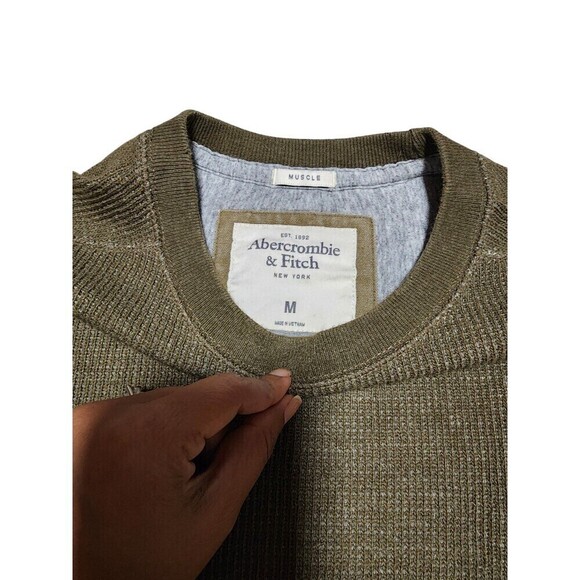 Abercrombie & Fitch Green Pullover Crew Sweaters For Men Size Medium - Picture 12 of 12